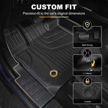 Vehicle mat — All weather floor mats for 1999-2006 Chevy Silverado and GMC Sierra crew cab