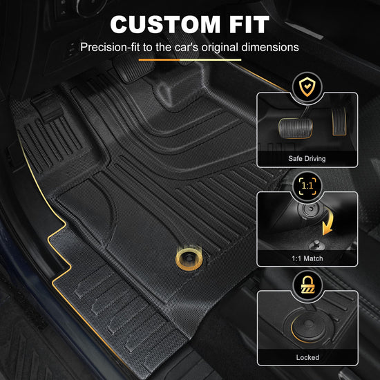 Vehicle mat — All weather floor mats for 1999-2006 Chevy Silverado and GMC Sierra crew cab