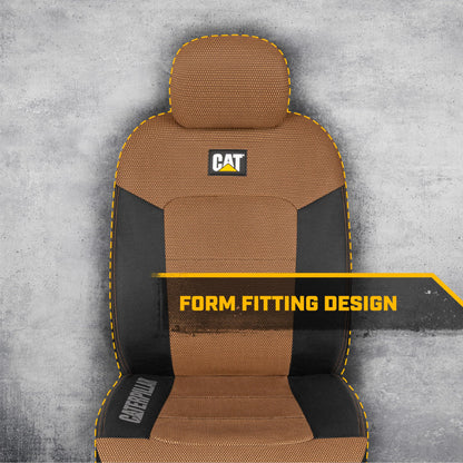 Cat® vehicle seat covers — Comfortable mesh back design in beige