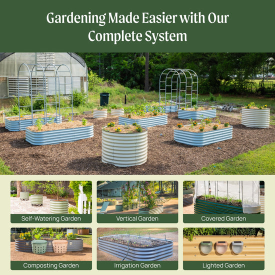 Modular Raised Garden Bed — 17" Tall, 6-in-1 Configuration | Olive Green