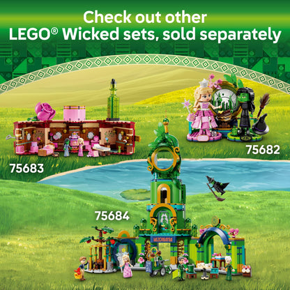 LEGO toy figure playset — Wicked Glinda, Elphaba & Nessarose at Shiz University