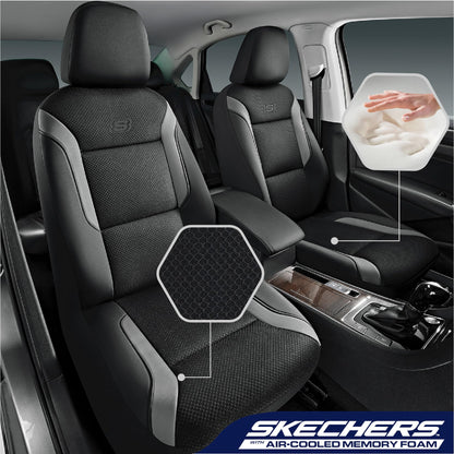 Skechers vehicle seat cover — Memory foam with air cool mesh design in gray