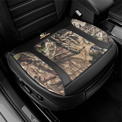 Mossy Oak vehicle seat cover — luxury faux leather with anti-slip design and storage bags