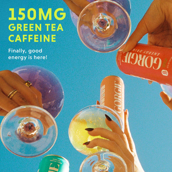 GORGIE sugar free energy drink - natural coffee replacement with green tea caffeine and biotin