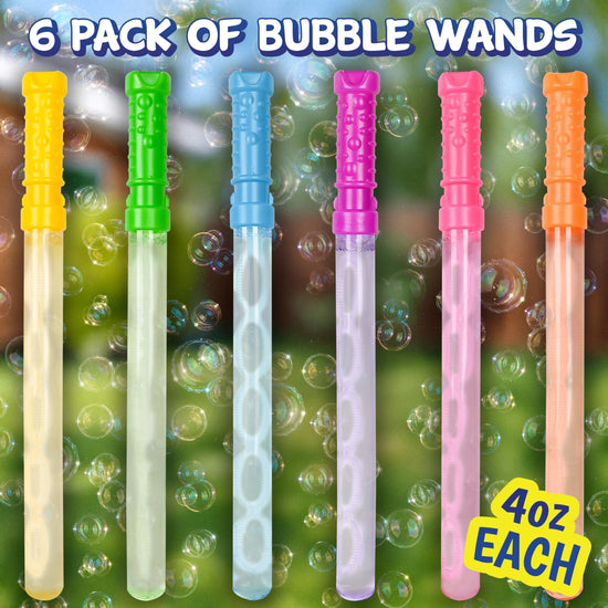 Bubble maker — Sunny Days Entertainment 4oz bubble wands, 6 pack for kids