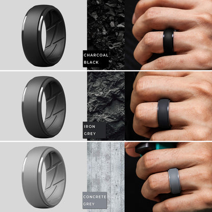 ThunderFit silicone rings - 10mm wide, breathable multipack options 1-10