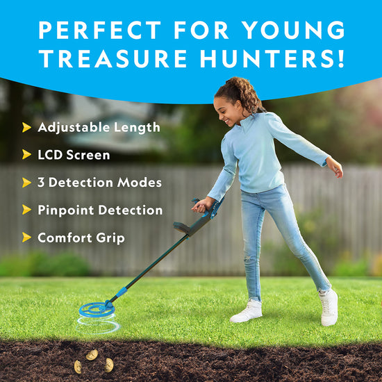 NATIONAL GEOGRAPHIC metal detector — waterproof coil with pinpoint function and LCD display