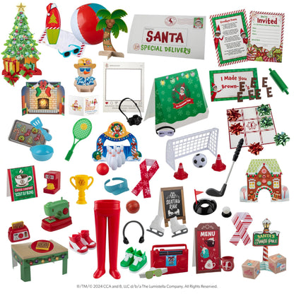 The Elf on the Shelf 24-day super set - official ideas and 80+ props for kids 3+ years old.The Elf on the Shelf toy figure playset - 24-day super set with props and calendar.