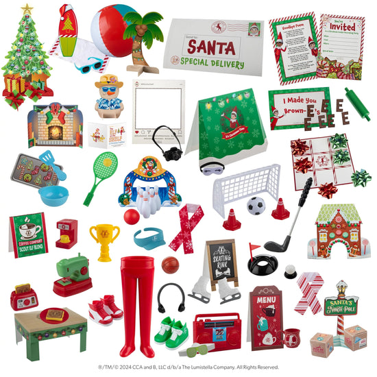 The Elf on the Shelf 24-day super set - official ideas and 80+ props for kids 3+ years old.The Elf on the Shelf toy figure playset - 24-day super set with props and calendar.