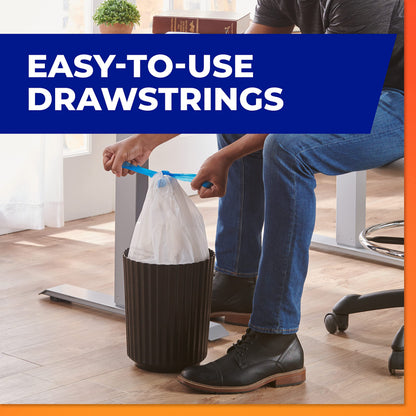 Hefty scented waste bag - drawstring design for easy closure and disposal