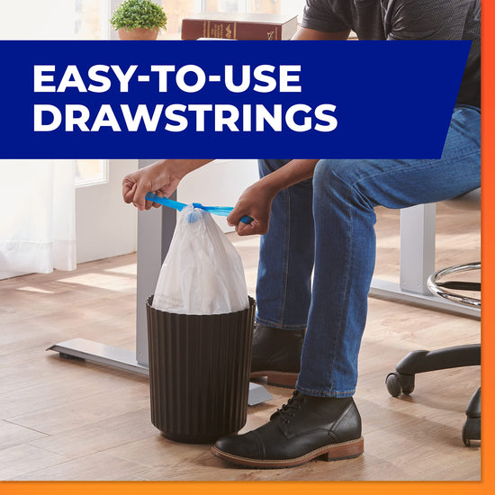 Hefty scented waste bag - drawstring design for easy closure and disposal