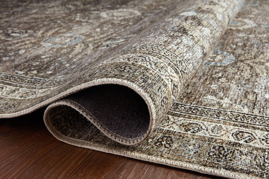 RUG — Loloi II Layla Collection vintage inspired taupe/stone sample rug 18 x 18RUG — Loloi II Layla Collection taupe/stone sample rug 18 x 18 low pile