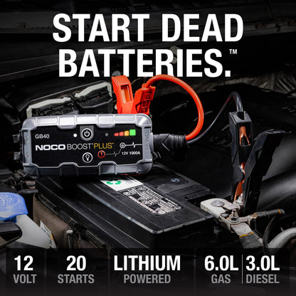NOCO Boost GB40 — 1000A ultraSafe jump starter for gas and diesel engines