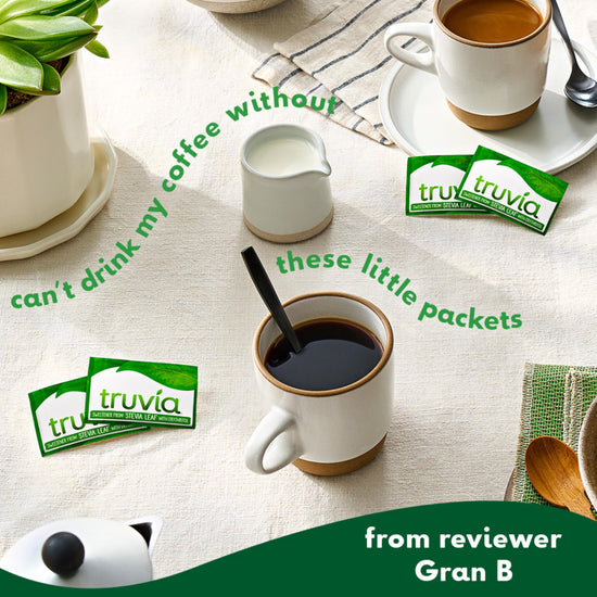 Truvia natural sweetener — natural sugar substitute in convenient carton format