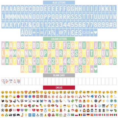 Decorative signage — Cinema light box with letters, emojis and markers by Bonnyco