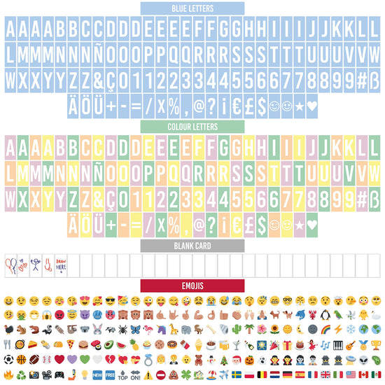 Decorative signage — Cinema light box with letters, emojis and markers by Bonnyco