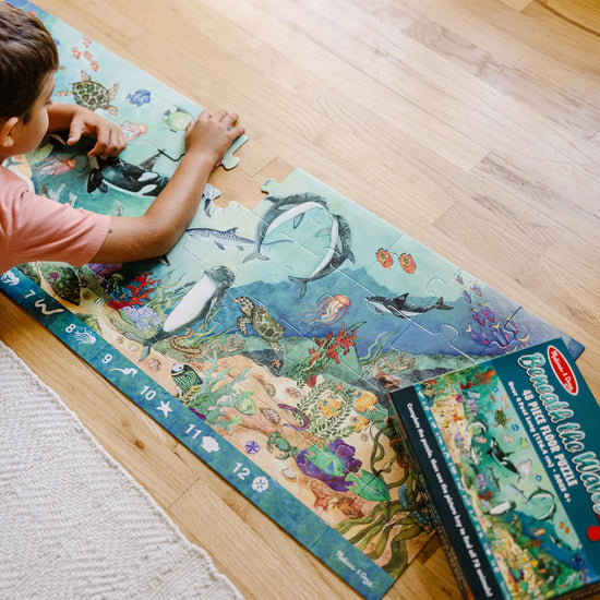 Melissa & Doug floor puzzle — search and find beneath the waves design, 48 pieces