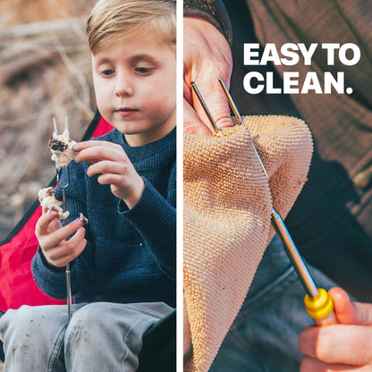 MalloMe marshmallow roasting fork — 32 inch long design for campfire fun