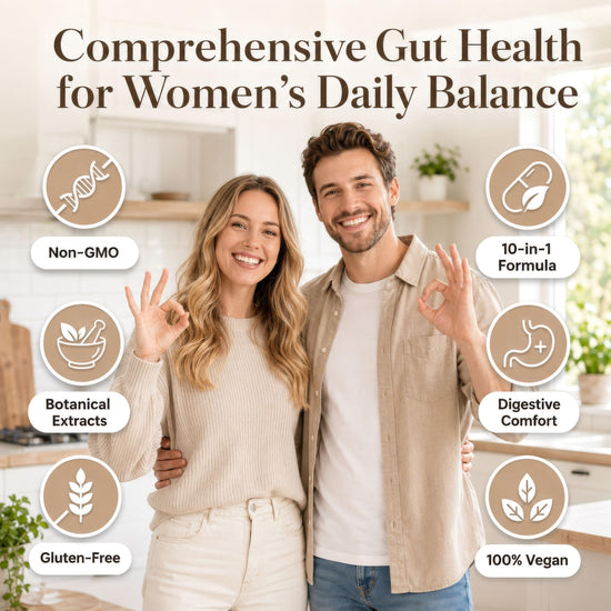 BBHiravella Noviel Gut Health Capsules with Berberine & Bromelain – 10-in-1 Gut Biofilm Support Formula for Women – Digestive Balance & Metabolism Wellness – Vegan Non-GMO, 90 Capsules