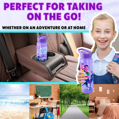 KPop Huntrix water bottle - 25oz leak proof with straw lid for girls