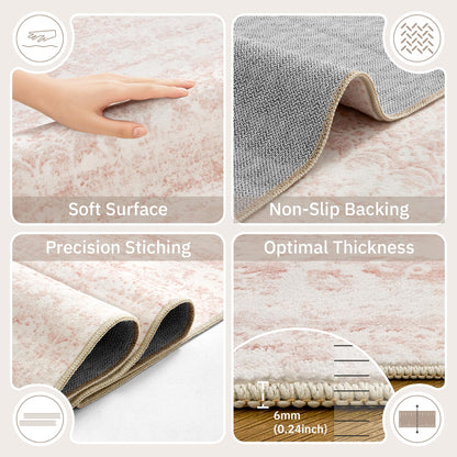 Soalmost area rug — anti slip washable design