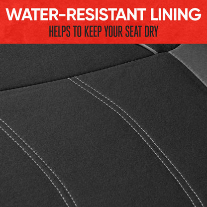 Vehicle seat cover — Premium black cloth for front seats with removable headrests
