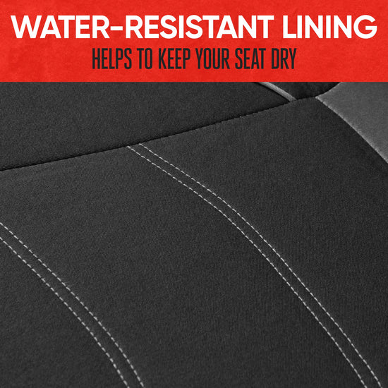 Vehicle seat cover — Premium black cloth for front seats with removable headrests