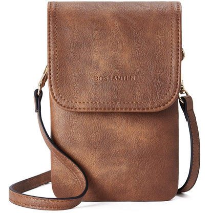 BOSTANTEN crossbody handbag with adjustable strap and vegan leather design.