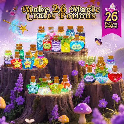 CARTELL fairy magic potions kit — 26 DIY mixed potion bottles for ages 6 and up