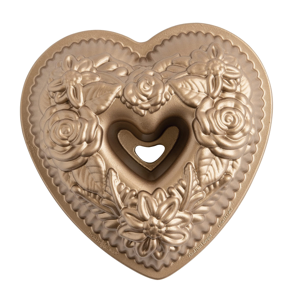 Nordic Ware baking pan — wildflower heart design