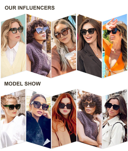 SOJOS oversized polarized sunglasses — trendy square design for women