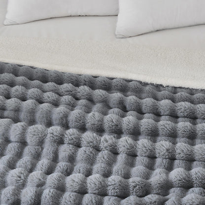 Serenhom throw blanket — soft cozy faux fur plush design for warmth and comfort