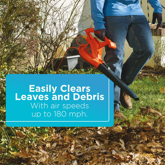 BLACK+DECKER leaf blower with powerful motor