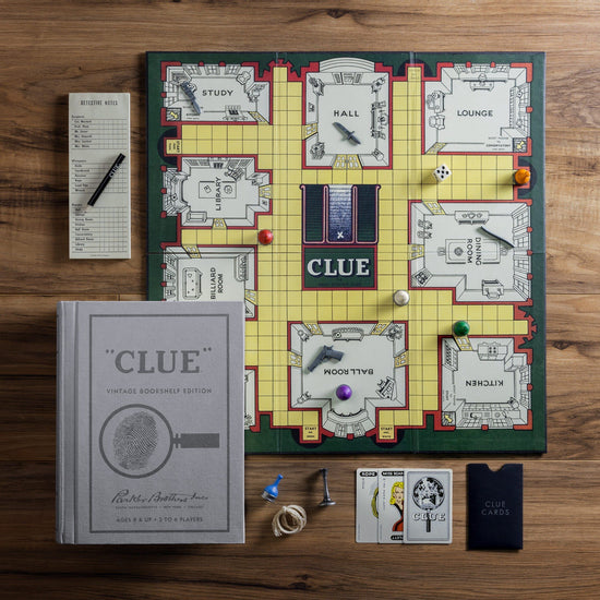 Board game — WS Game Company vintage bookshelf collection with Scrabble, Monopoly and Clue
