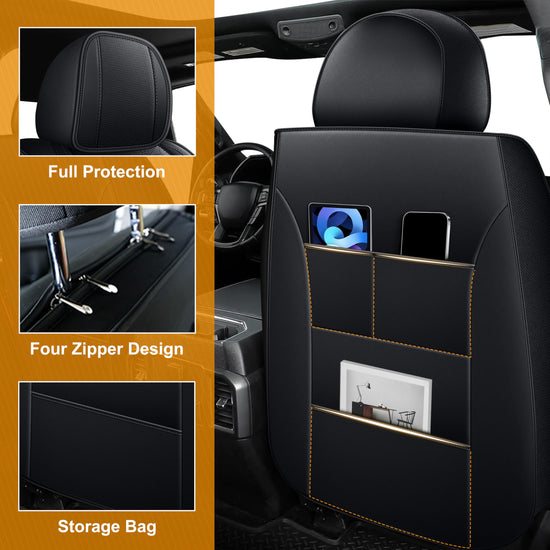 AOMSAZTO vehicle seat cover - Faux leather full set for Dodge RAM 1500 2500 3500 2012-2026