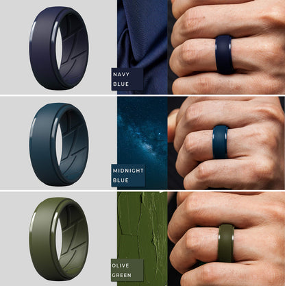 ThunderFit silicone rings - 10mm wide, breathable multipack options 1-10