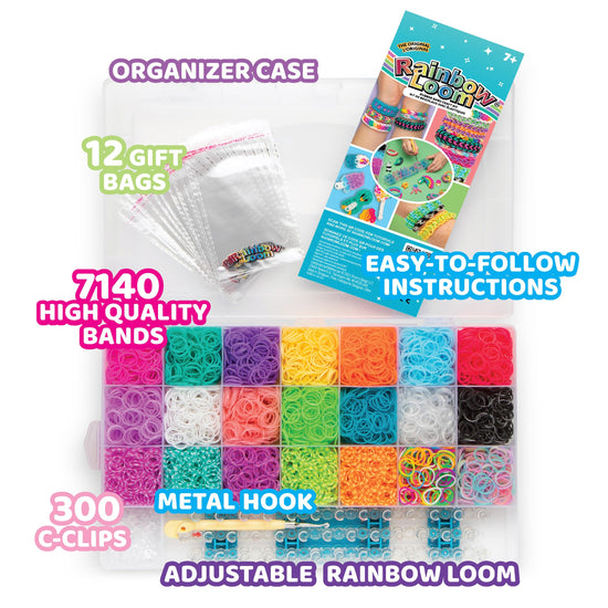 ART_CRAFT_KIT — Rainbow Loom mega combo set with 7000+ rubber bands and organizer case