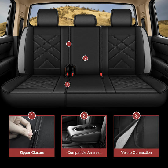 AOMSAZTO vehicle seat cover - custom fit for 2014-2021 Toyota Tundra Crewmax Double Cab