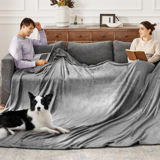 Bedsure GentleSoft oversized king blanket - extra large soft throw for bed and travel 120x120