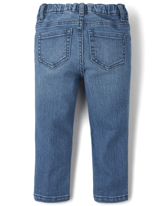 The Children's Place girls super skinny jeans - victory blue wash, size 4