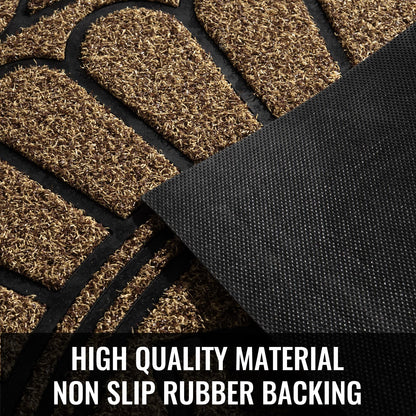 Mibao half round rug — non-slip durable welcome mat for high traffic areas