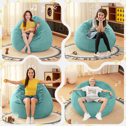 Habutway bean bag chair — luxurious velvet with high-rebound memory foam