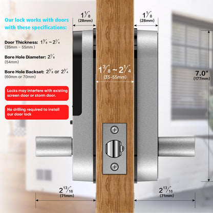 Lock — Fingerprint access with keypad and remote control for home and rentals