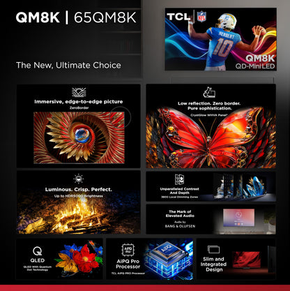 TCL 98-Inch QLED 4K Smart QD-Mini LED TV - large screen size