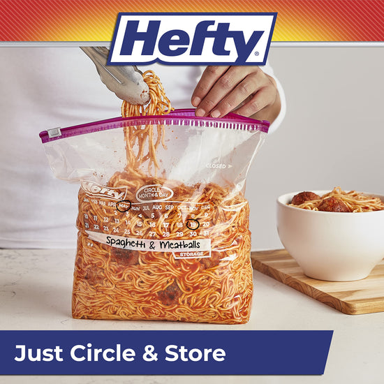 Hefty storage bags — gallon size, 120 count