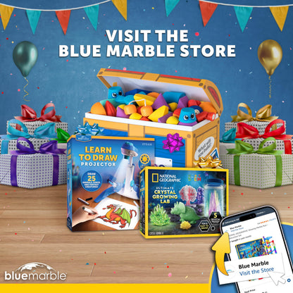 Art and craft kit — Blue Marble learn to draw projector with colorful markers and image discs