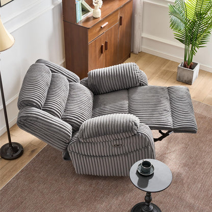 SINCRUMI chair with massage, heat, USB and Type-C charging ports, electric glider