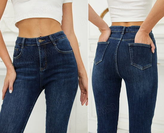 heipeiwa women's winter jeans - fleece lined thermal skinny pants
