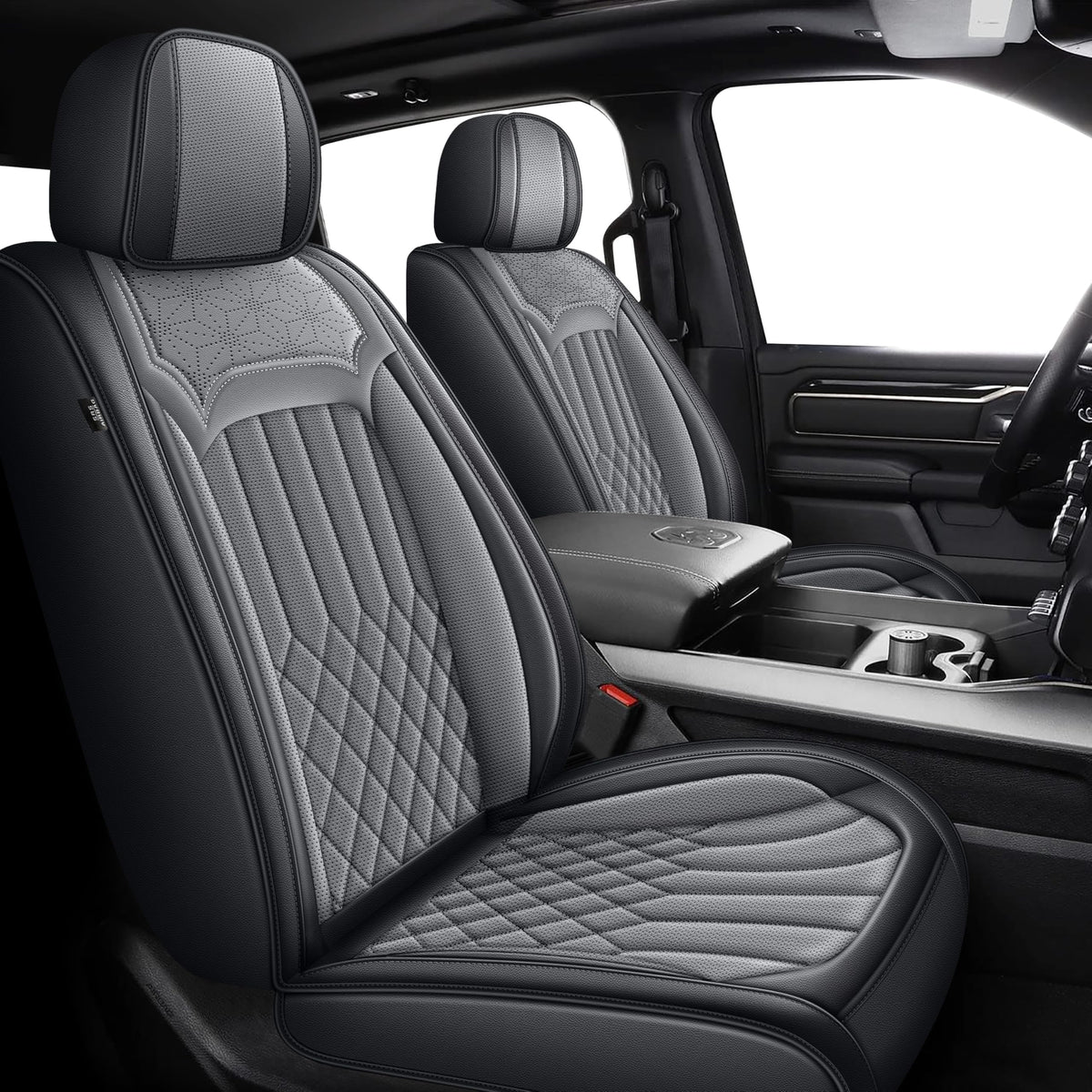 AOMSAZTO vehicle seat cover - faux leather full set for Dodge RAM trucks 2012-2026