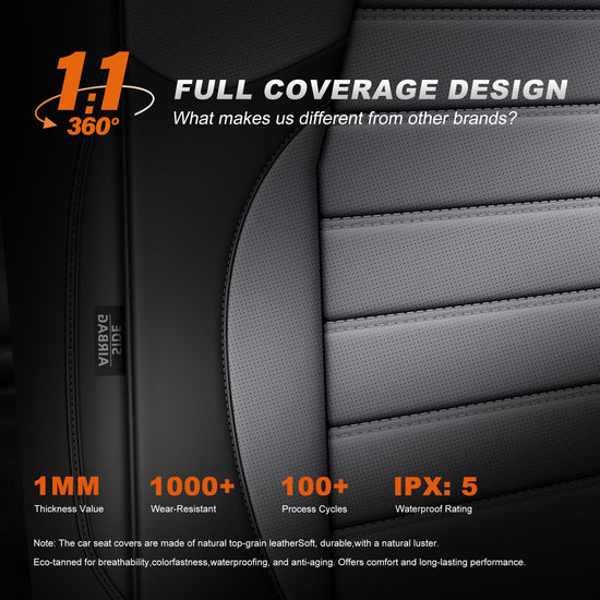 Vehicle seat cover — Faux leather waterproof set for Honda CRV 2017-2022